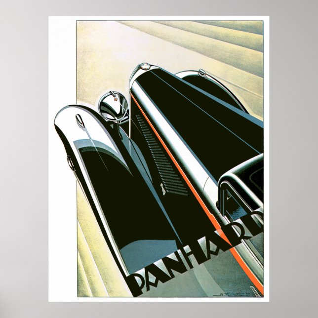 Póster Coche Clásico Panard (Frente)