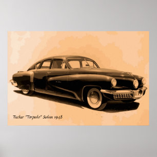 Póster Coche clásico raro Tucker 1948