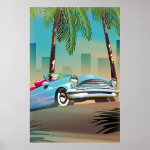 Póster Coche Clásico Retro