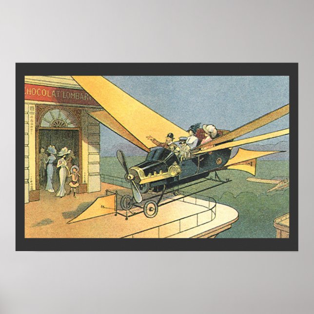 Póster Coche convertible de ciencia ficción steampunk vin (Frente)