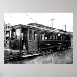 PÓSTER COCHE DE CALLE ELÉCTRICA DE SPOKANE 1915