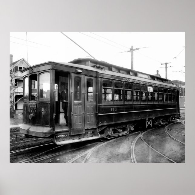 PÓSTER COCHE DE CALLE ELÉCTRICA DE SPOKANE 1915 (Frente)