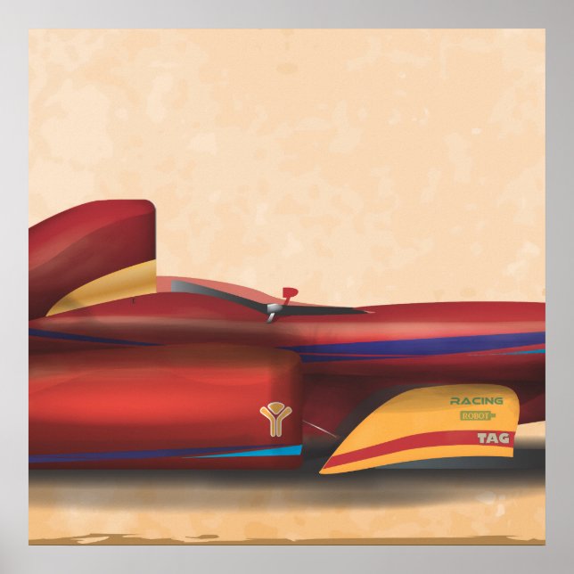 Póster Coche de carreras (Frente)