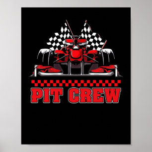Póster Coche de carreras de la TRIPULACIÓN PIT