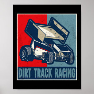 Póster Coche de Carreras de pista de Carreras de suciedad
