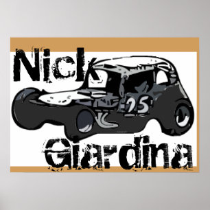 Póster Coche de competición modificado Stockcar del cupé