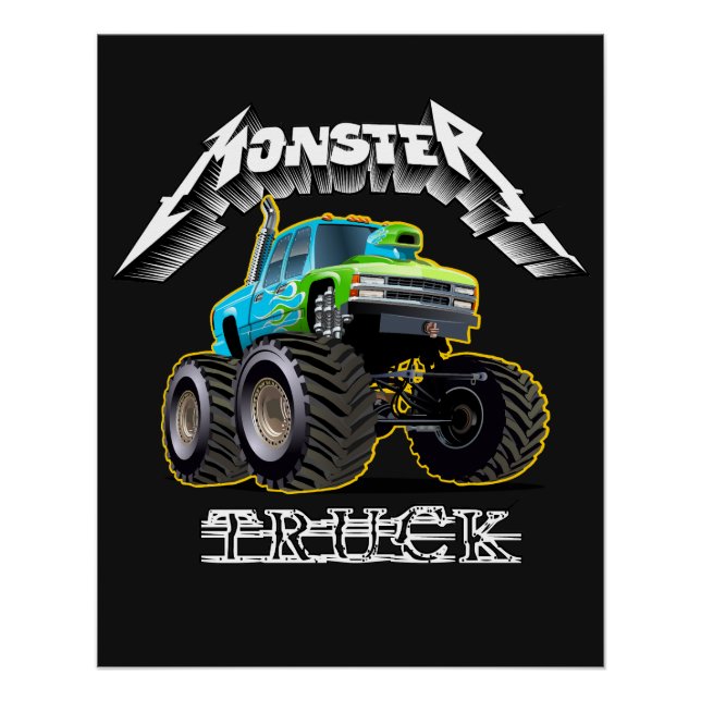 Póster coche de dibujos animados (Anverso)