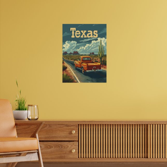 Póster Coche de época del desierto de Texas (Salón 2)