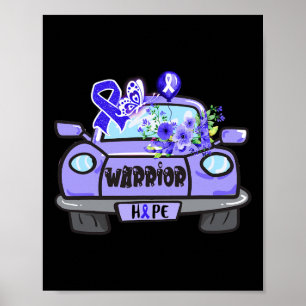 Póster coche de esperanza para ataxia guerrero tee ataxia