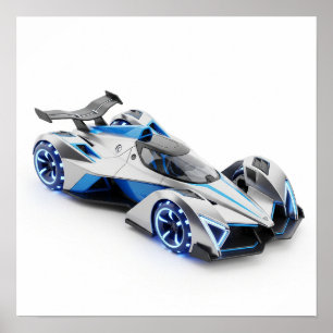 Póster Coche de juguete futurista