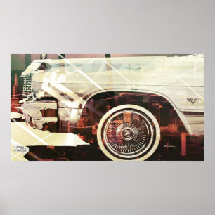 Póster coche de la ciudad formado