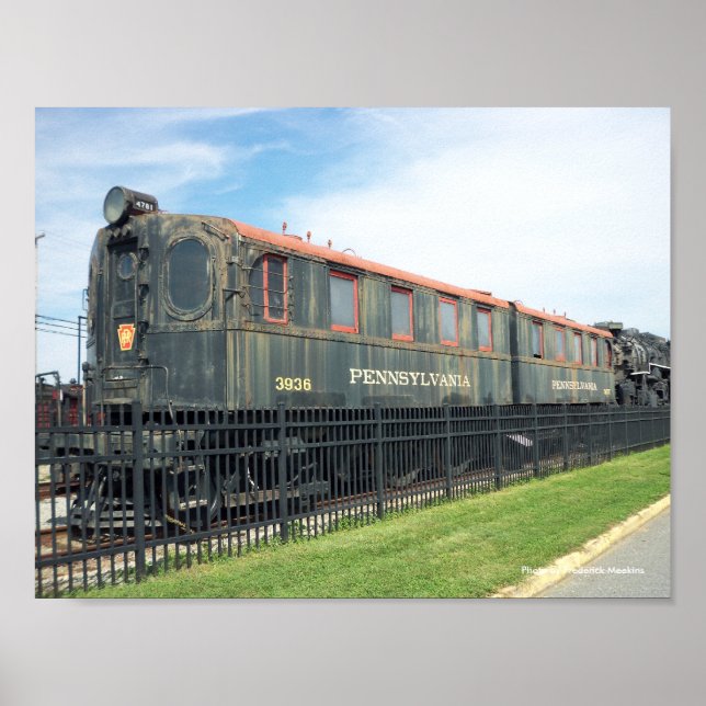 Póster Coche de pasajeros del ferrocarril de Strasburg (Frente)