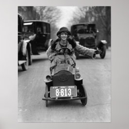 Póster Coche de Pedales para Conducir de Flapper, 1924. F