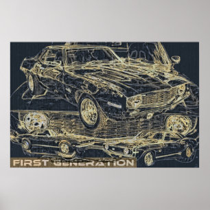Póster Coche de primera generación