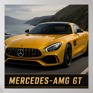 Póster Coche de rendimiento alemán moderno Mercedes-AMG G