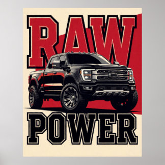 Póster 🏁 Coche de rendimiento negro Fuerza de automóvil