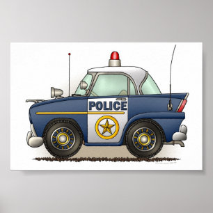Póster Coche del poli de Crusier de la policía del coche