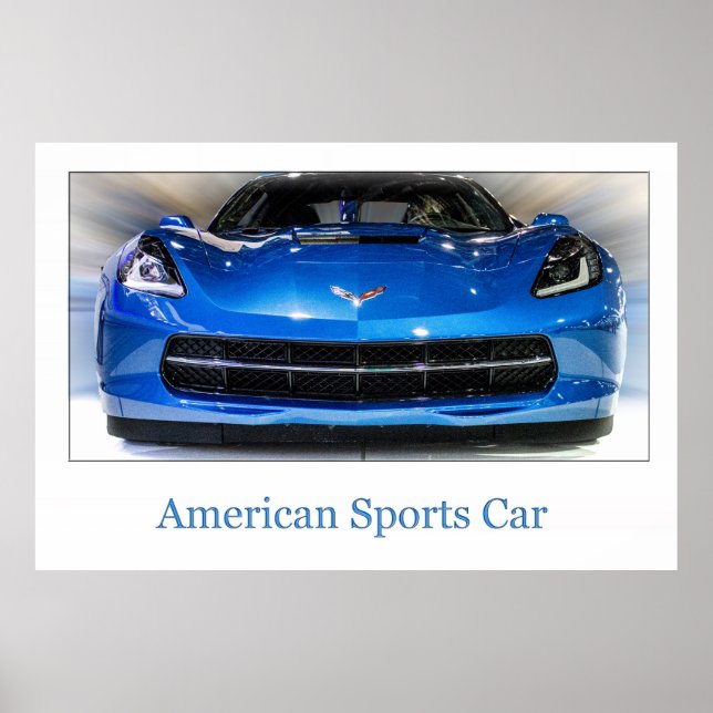 Póster Coche deportivo americano (Frente)