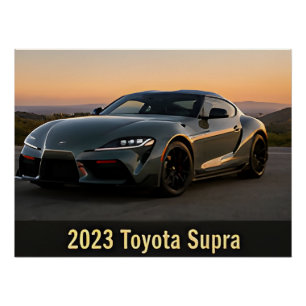 Póster Coche deportivo japonés moderno Toyota Supra 2023