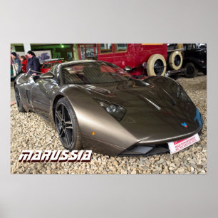 Póster coche deportivo ruso Marussia