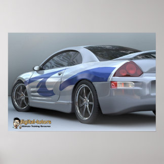 Póster Coche Digital Tutors Poly Kit