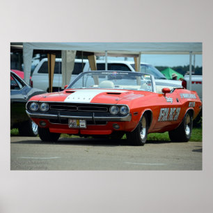 Póster Coche Dodge Challenger Pace 1971