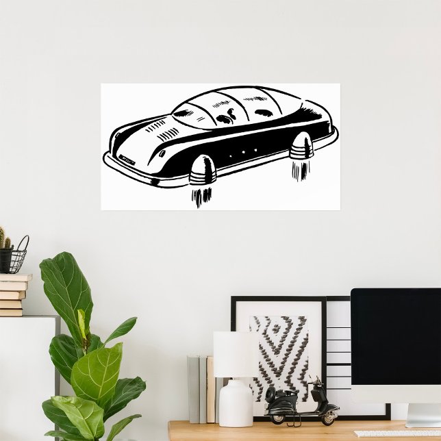 Póster Coche Hover Futurista (Subido por el creador)