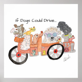 Póster Coche Ideal para Perros