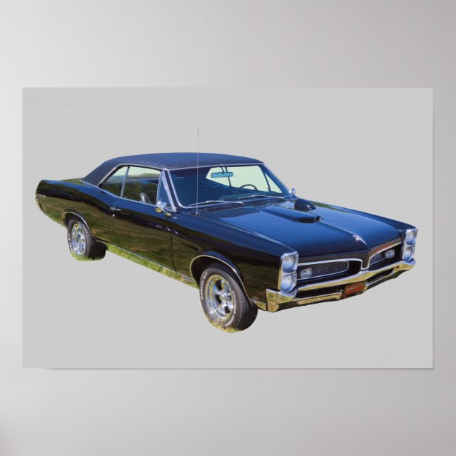 Póster Coche Músculo Pontiac GTO de 1967 (Frente)