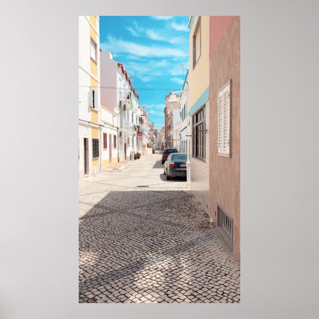 PÓSTER COCHE NEGRO APARCADO AL AIRE LIBRE (Frente)