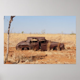 Póster Coche Oxidado