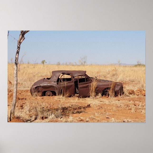 Póster Coche Oxidado (Frente)