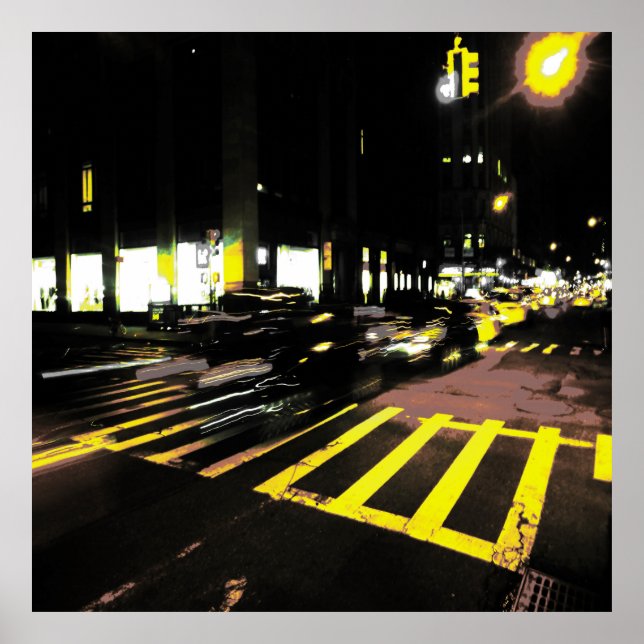 Póster coche por la noche (Frente)