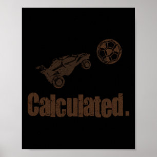 Póster Coche Rc De Fútbol De Cohete Retro Vintage Calcula