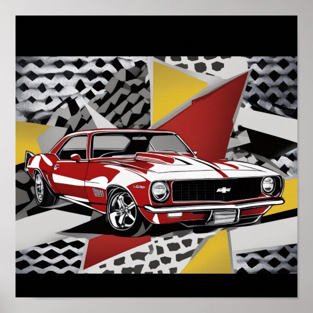 Póster Coche Retro  (Frente)