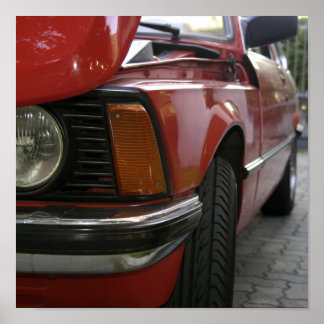 Póster Coche rojo