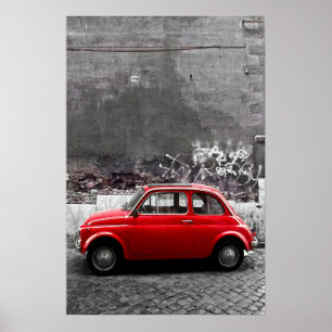 Póster Coche rojo