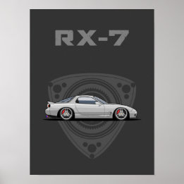 Póster coche RX7 FD rotativo JDM