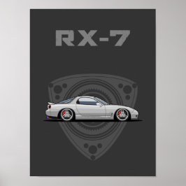 Póster coche RX7 FD rotativo JDM