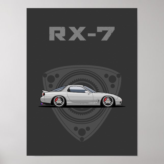 Póster coche RX7 FD rotativo JDM (Frente)