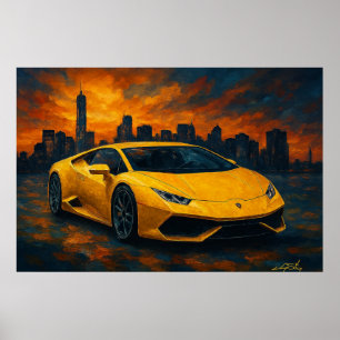 Póster Coche Sunset Apex