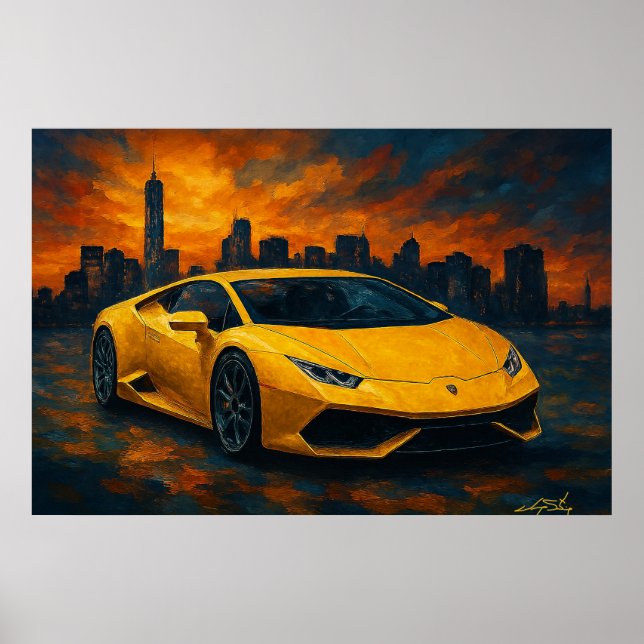 Póster Coche Sunset Apex (Frente)