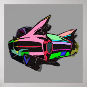 Póster coche viejo