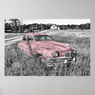 Póster Coche Vintage