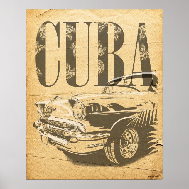 Póster Coche Vintage (Frente)