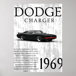 Póster coche vintage de 1969