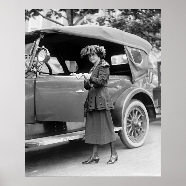 Póster Coche y moda de los años 20 (Frente)