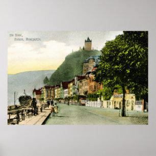 Póster Cochem Mosel Moselle Alemania 1900