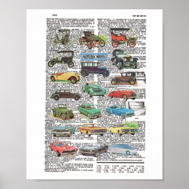 Póster Coches Clásicos (Frente)