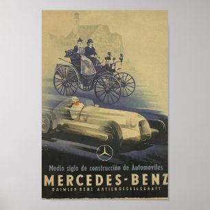 Póster Coches Clásicos Mercedes-Benz